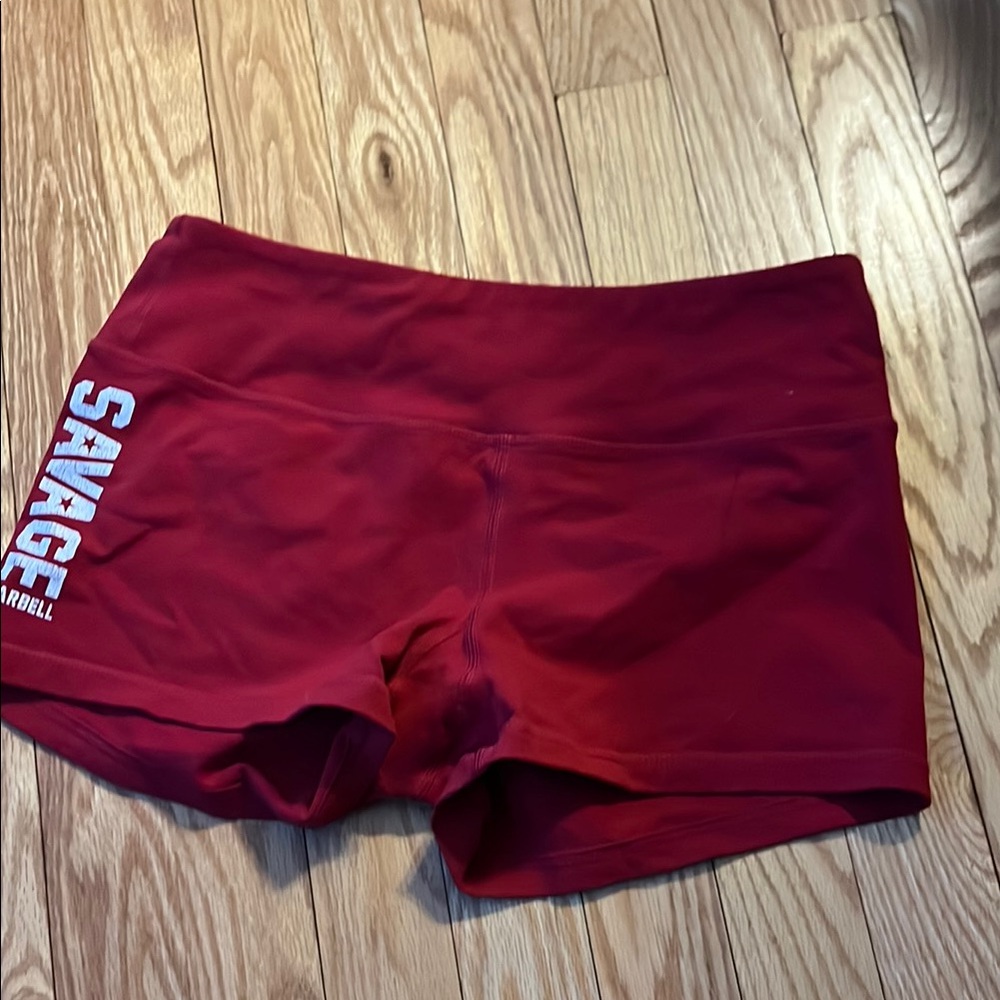 Salvage Red Athletic Shorts for Active Performance
